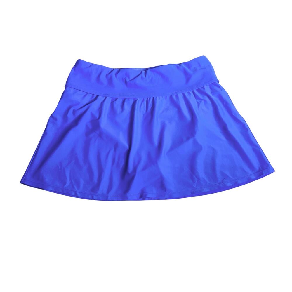 Simply Swim Bikini Skirt Skort Blue Tankini Bottom Size 16 Beach Vacation Modest